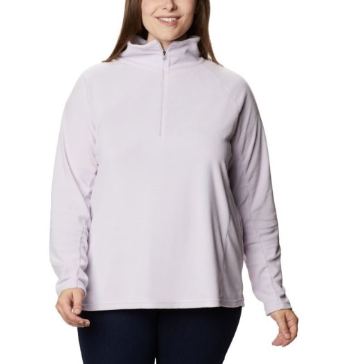 Columbia Glacial IV 1/2 Zip Gensere Dame Lavendel | Plus Size 29534X